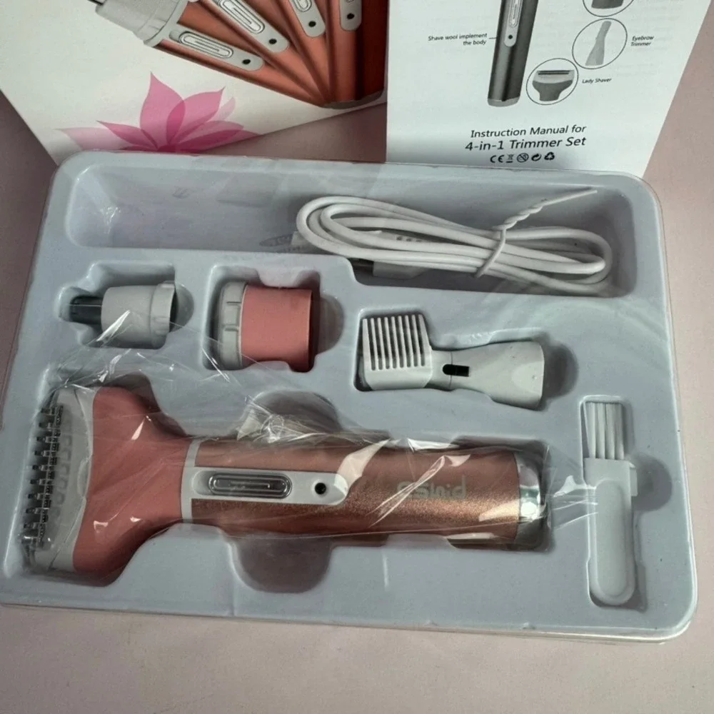 CSNID 4-in1 Rechargeable Grooming Kit Lady Shaver Eyebrow Nose Beard Trimmer NIB